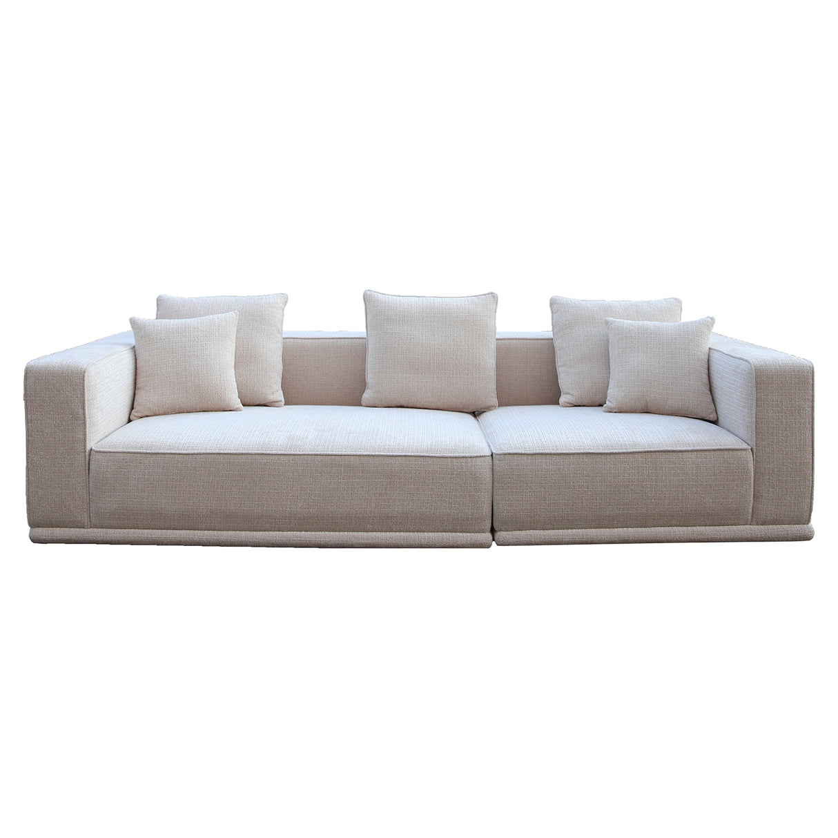 Sofa Lusso 3-zits beige chenille (Niagara 902 beige Chenille)