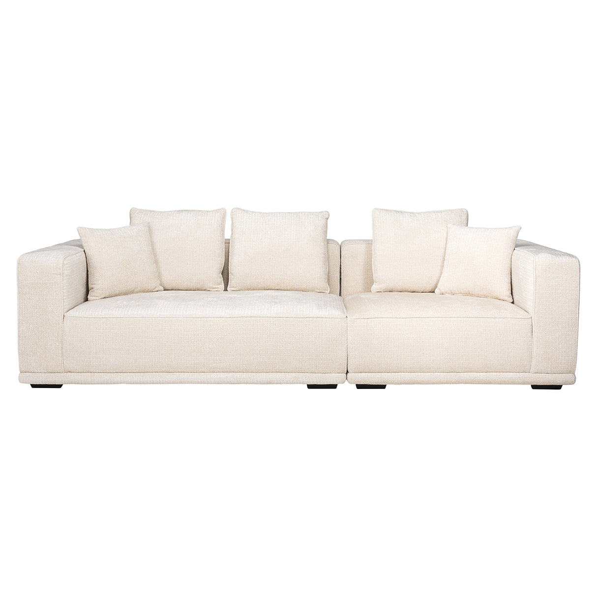 Sofa Lusso 3-zits beige chenille (Niagara 902 beige Chenille)