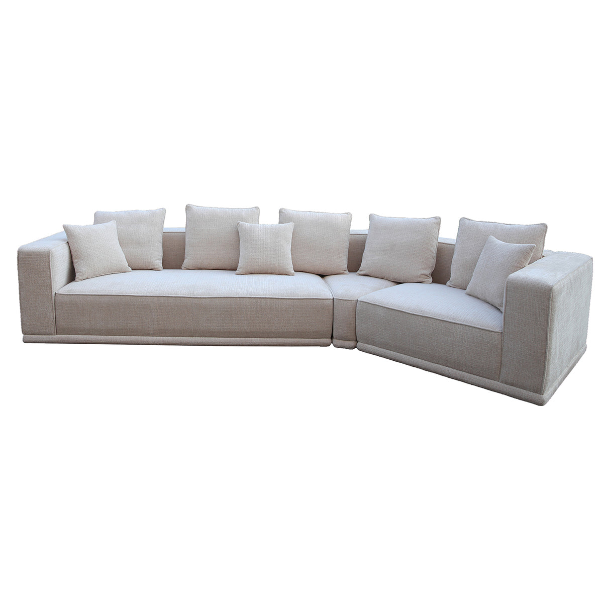 Sofa Lusso 4-zits beige chenille (Niagara 902 beige Chenille)