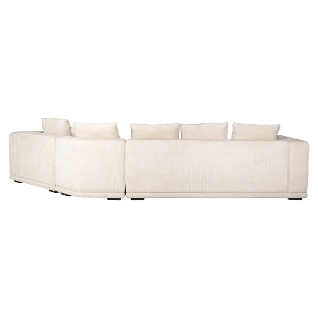 Sofa Lusso 4-zits beige chenille (Niagara 902 beige Chenille)