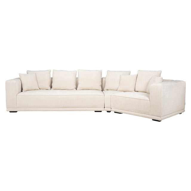 Sofa Lusso 4-zits beige chenille (Niagara 902 beige Chenille)