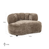 Fauteuil Penelope stone fire retardant (Niagara 104 Stone Chenille)