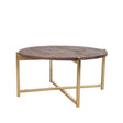 LABEL51 Salontafel Dox - Espresso - Mangohout - 70 cm - Goud van LABEL51 - laagste prijs offerte van PureWonen