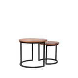 LABEL51 Salontafel Set Duo - Rough - Mangohout - 50 cm van LABEL51 – Luxe comfort op maat van PureWonen. Vraag naar de beste prijs.