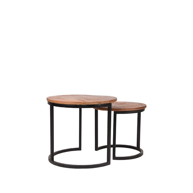 LABEL51 Salontafel Set Duo - Rough - Mangohout - 50 cm van LABEL51 – Luxe comfort op maat van PureWonen. Vraag naar de beste prijs.