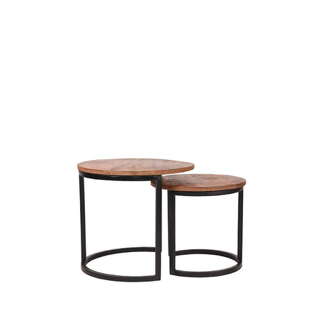 LABEL51 Salontafel Set Duo - Rough - Mangohout - 50 cm van LABEL51 – Luxe comfort op maat van PureWonen. Vraag naar de beste prijs.