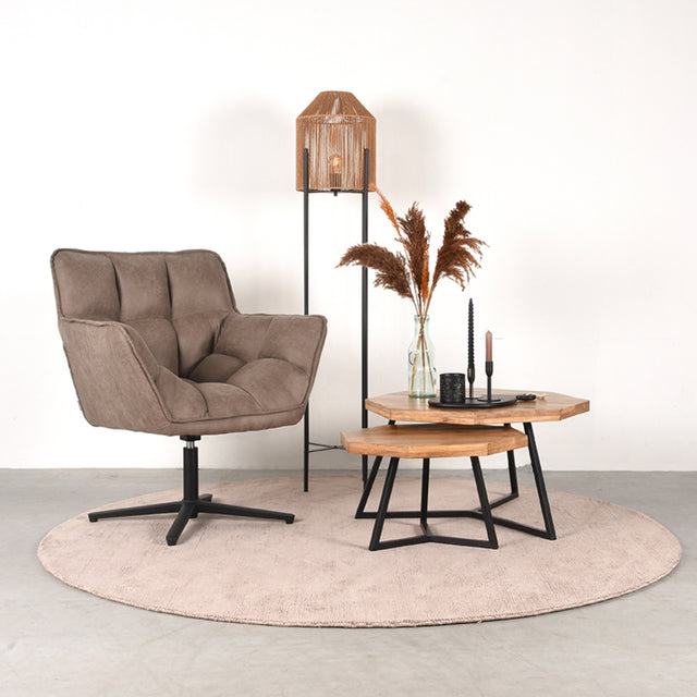 LABEL51 Salontafel Figure - Rough - Mangohout - 70 cm van LABEL51 – Luxe comfort op maat van PureWonen. Vraag naar de beste prijs.