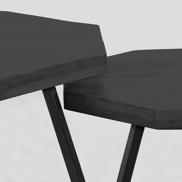 LABEL51 Salontafel Figure - Zwart - Mangohout - 70 cm van LABEL51 - laagste prijs offerte van PureWonen
