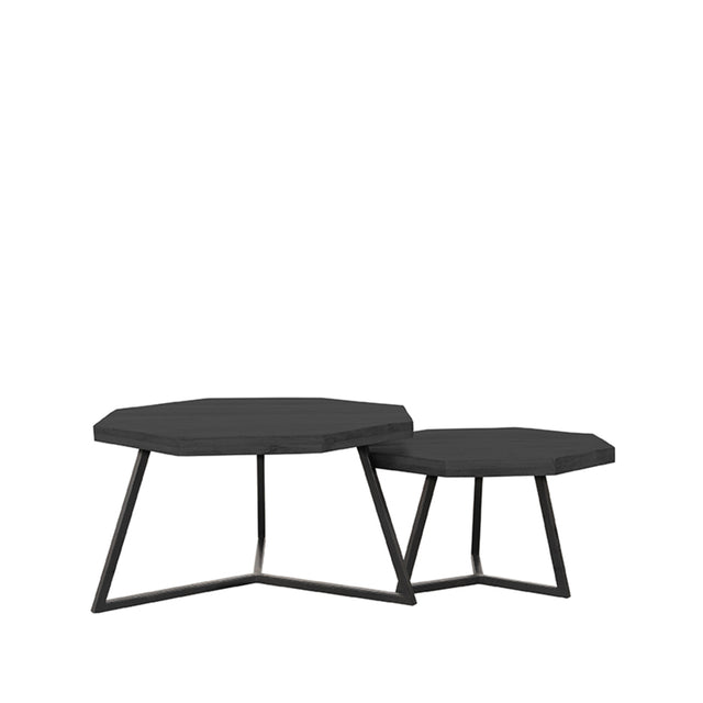 LABEL51 Salontafel Figure - Zwart - Mangohout - 70 cm van LABEL51 - laagste prijs offerte van PureWonen