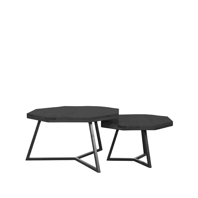 LABEL51 Salontafel Figure - Zwart - Mangohout - 70 cm van LABEL51 - laagste prijs offerte van PureWonen