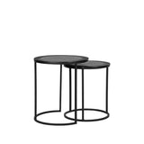 LABEL51 Salontafel Set Pair - Zwart - Metaal - 40 cm van LABEL51 - laagste prijs offerte van PureWonen