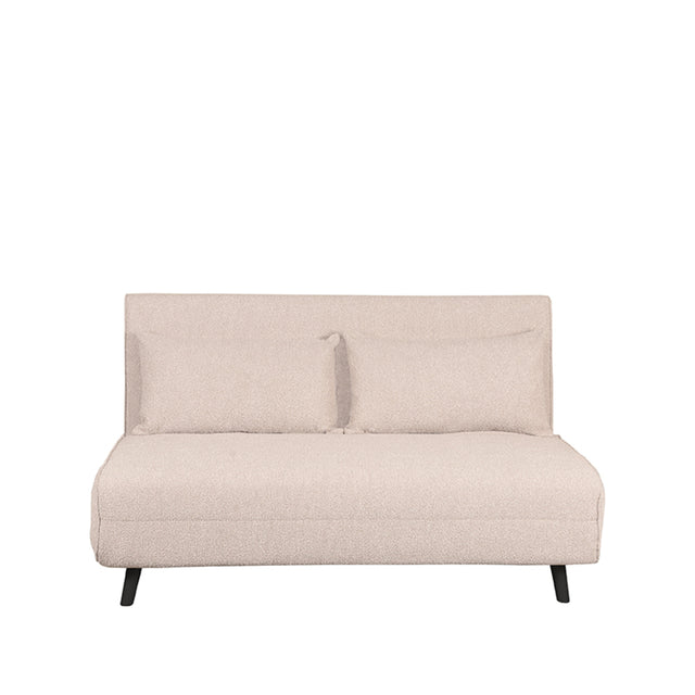 LABEL51 Slaapbank Double - Naturel - Boucle - Double | Zwarte Poot van LABEL51 - laagste prijs offerte van PureWonen