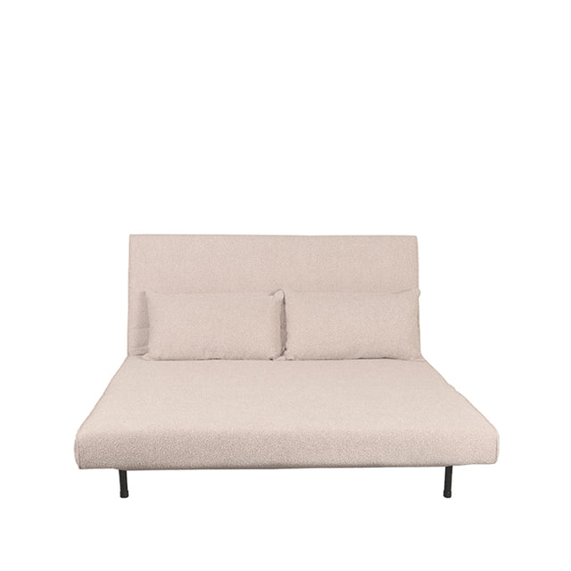 LABEL51 Slaapbank Double - Naturel - Boucle - Double | Zwarte Poot van LABEL51 - laagste prijs offerte van PureWonen