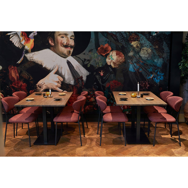 Bistro Dubbele Vierkante Buisvoet Metaal Zwart 72x80x40 Cm van WOOOD – Luxe comfort op maat van PureWonen. Vraag naar de beste prijs.