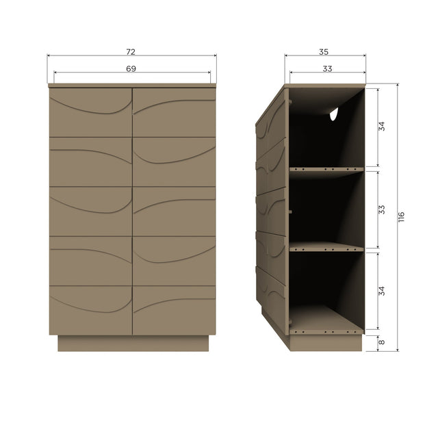 Teo Kast Grenen Mud [Fsc] van WOOOD – Luxe comfort op maat van PureWonen. Vraag naar de beste prijs.