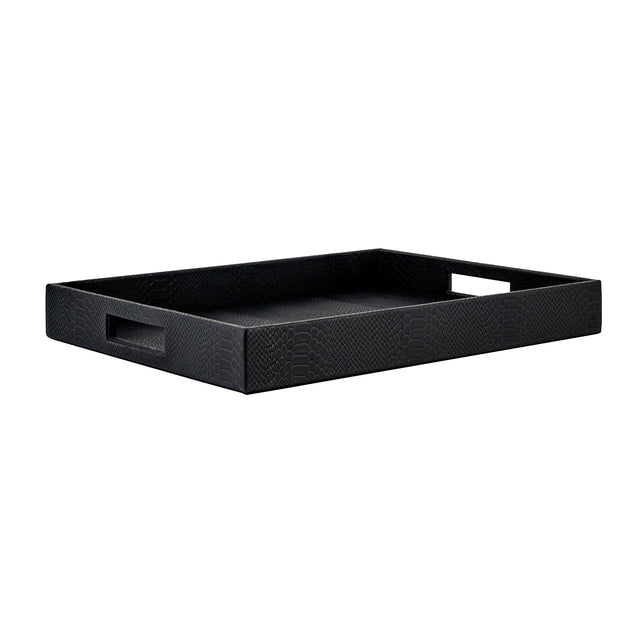 Dienblad Blane zwart croco set van 2 (Black) van Richmond Interiors – Luxe comfort op maat van PureWonen. Vraag naar de beste prijs.