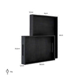 Dienblad Blane zwart croco set van 2 (Black) van Richmond Interiors – Luxe comfort op maat van PureWonen. Vraag naar de beste prijs.