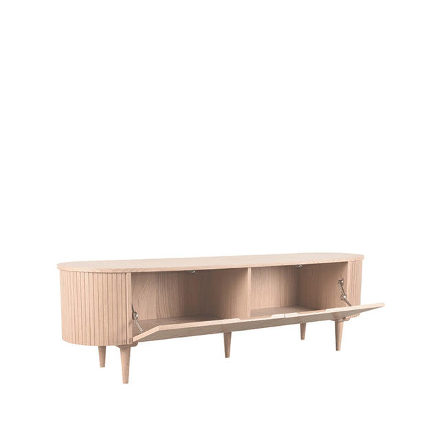 LABEL51 Tv-meubel Oliva - Naturel - Eiken - Tv-Meubel 180 cm van LABEL51 – Luxe comfort op maat van PureWonen. Vraag naar de beste prijs.