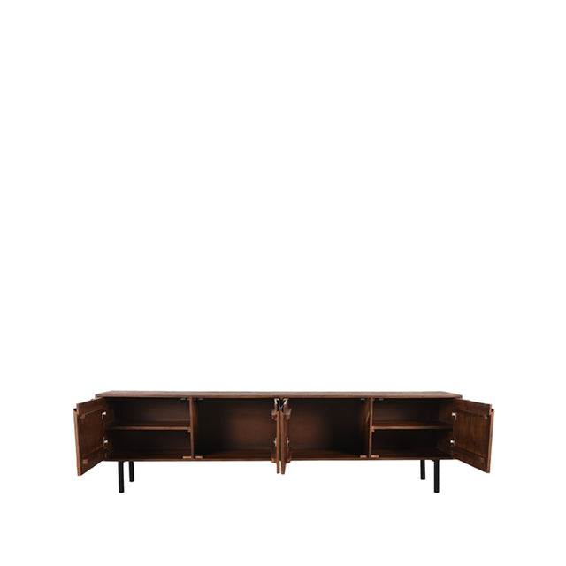 LABEL51 Tv-meubel Rio - Espresso - Mangohout - Tv-Meubel 220 cm van LABEL51 – Luxe comfort op maat van PureWonen. Vraag naar de beste prijs.