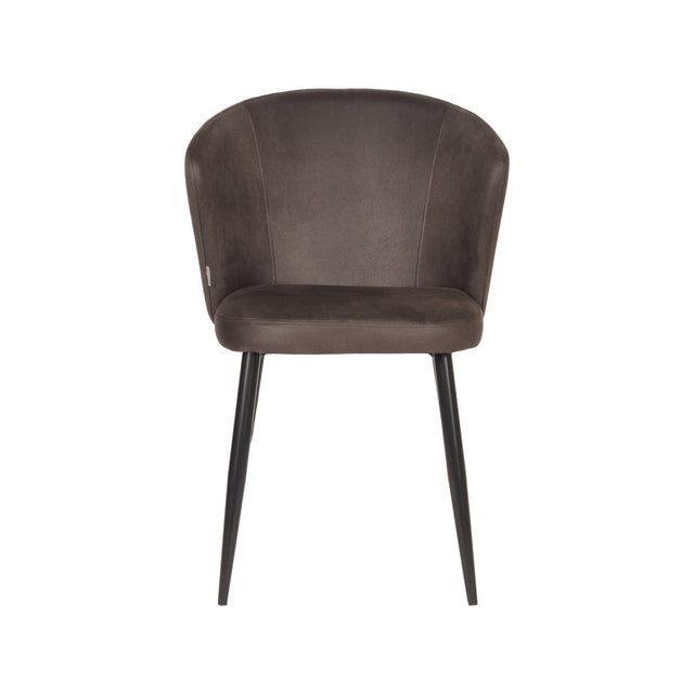 LABEL51 Eetkamerstoel Wave - Antraciet - Microfiber van LABEL51 – Luxe comfort op maat van PureWonen. Vraag naar de beste prijs.