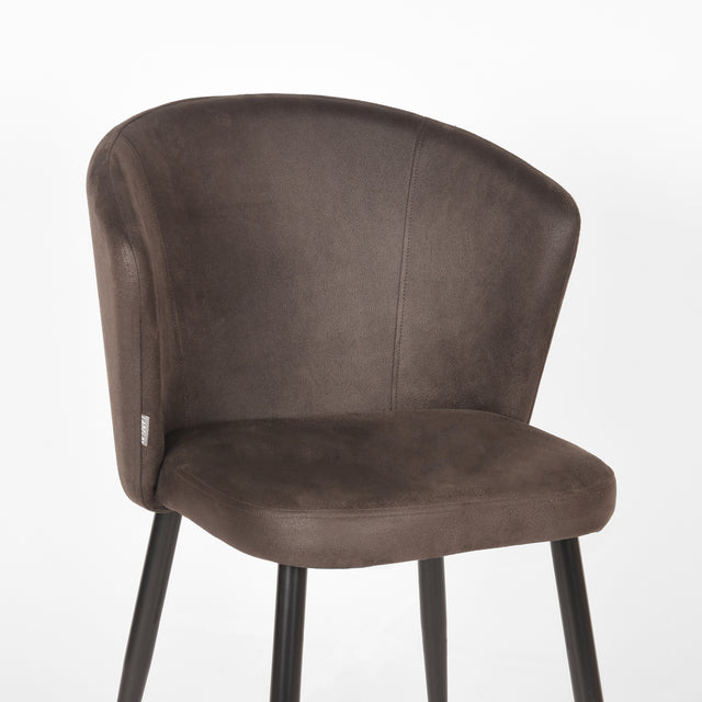 LABEL51 Eetkamerstoel Wave - Antraciet - Microfiber van LABEL51 – Luxe comfort op maat van PureWonen. Vraag naar de beste prijs.