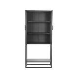 LABEL51 Vitrinekast Level - Zwart - Metaal - Vitrinekast 150 cm van LABEL51 – Luxe comfort op maat van PureWonen. Vraag naar de beste prijs.