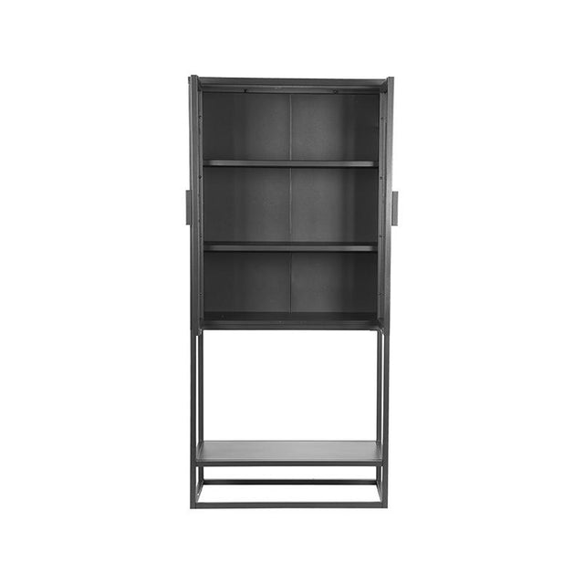 LABEL51 Vitrinekast Level - Zwart - Metaal - Vitrinekast 150 cm van LABEL51 – Luxe comfort op maat van PureWonen. Vraag naar de beste prijs.