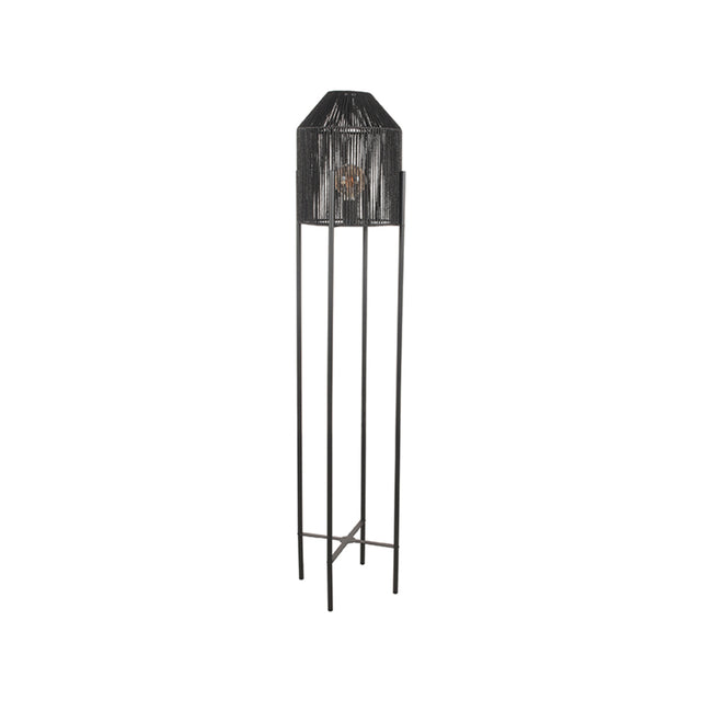 LABEL51 Vloerlamp Ibiza - Zwart - Jute van LABEL51 – Luxe comfort op maat van PureWonen. Vraag naar de beste prijs.