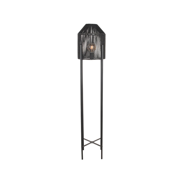 LABEL51 Vloerlamp Ibiza - Zwart - Jute van LABEL51 – Luxe comfort op maat van PureWonen. Vraag naar de beste prijs.