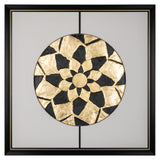 Wall art Sun (Black/gold)