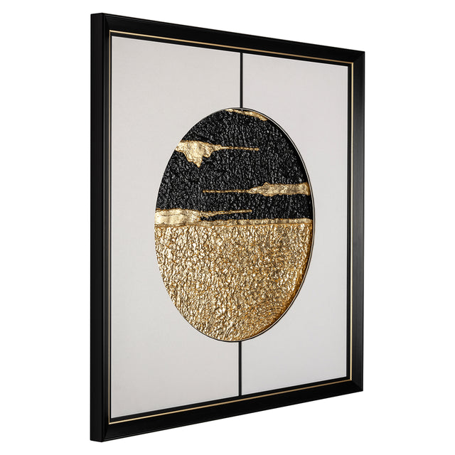 Wall art Moon (Black/gold)