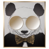 Wall art shiny Panda (Black/gold)