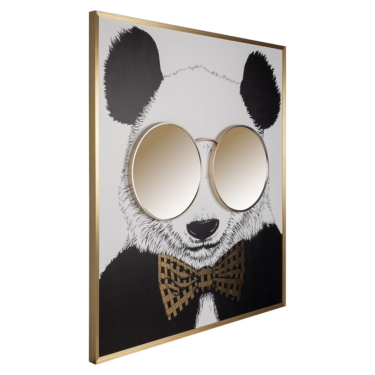 Wall art shiny Panda (Black/gold)