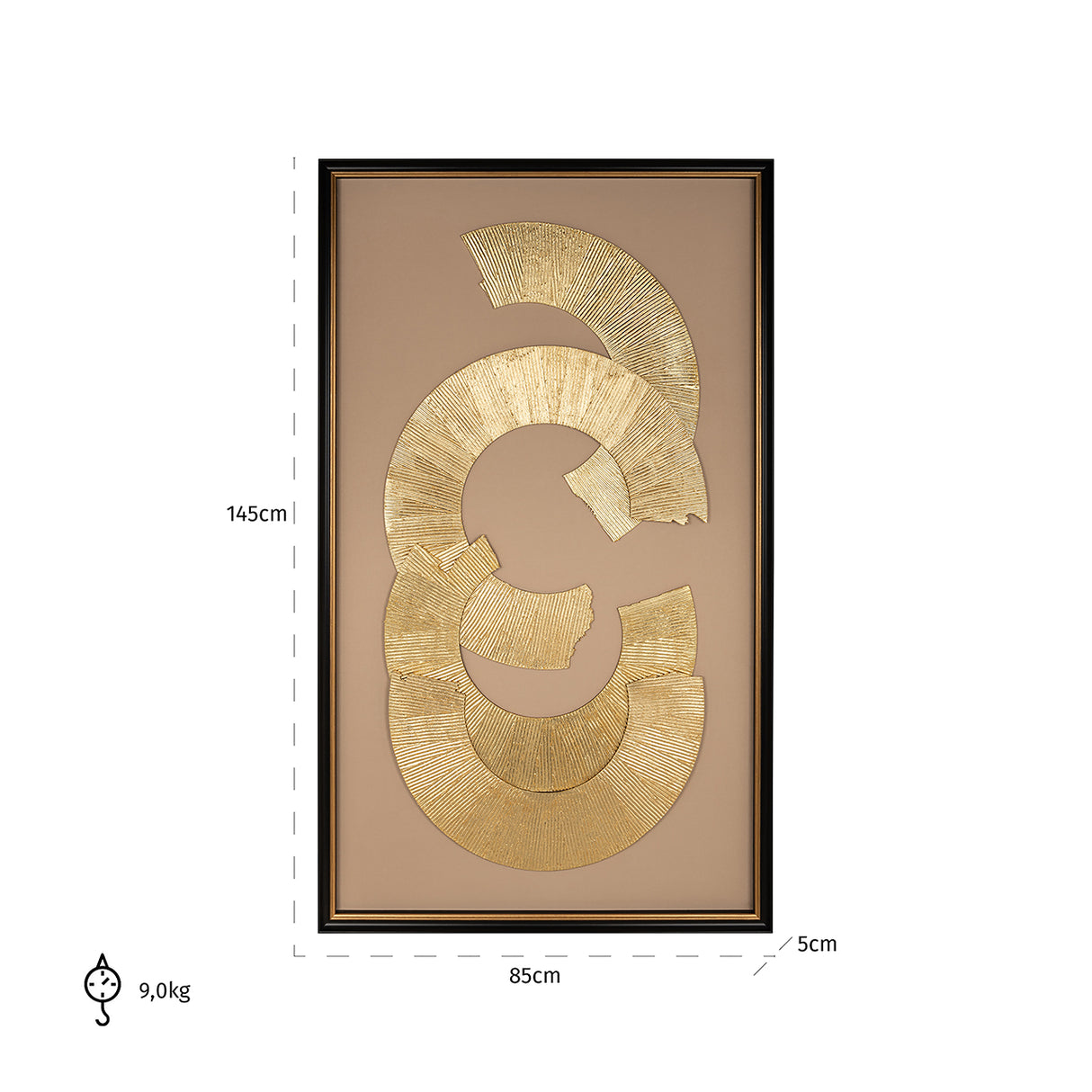 Wall art Eden (Black/gold)