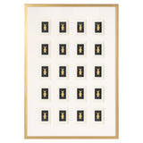 Wall art Bear block 3D (Black/gold)