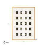 Wall art Bear block 3D (Black/gold)