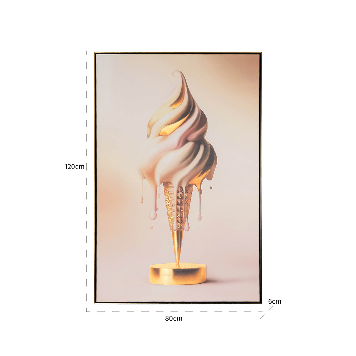 Wall art Icecream (Gold)