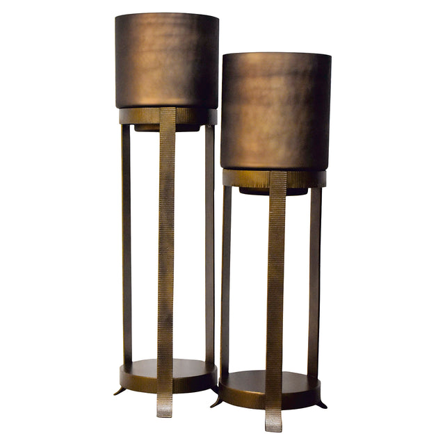 Windlicht Mione groot (Bronze)