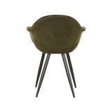 LABEL51 Eetkamerstoel Forli - Army green - Fluweel van LABEL51 – Luxe comfort op maat van PureWonen. Vraag naar de beste prijs.