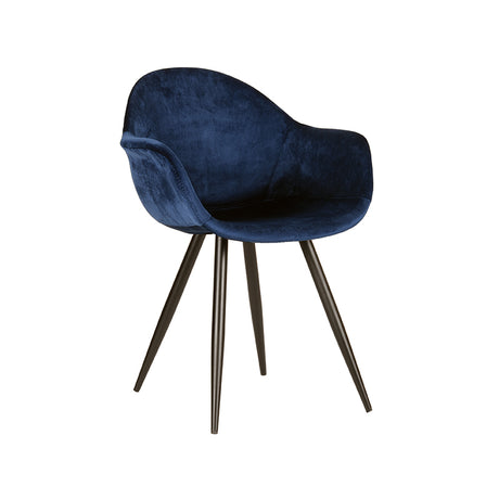LABEL51 Eetkamerstoel Forli - Blauw - Fluweel van LABEL51 – Luxe comfort op maat van PureWonen. Vraag naar de beste prijs.