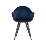 LABEL51 Eetkamerstoel Forli - Blauw - Fluweel van LABEL51 – Luxe comfort op maat van PureWonen. Vraag naar de beste prijs.