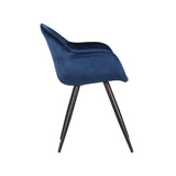 LABEL51 Eetkamerstoel Forli - Blauw - Fluweel van LABEL51 – Luxe comfort op maat van PureWonen. Vraag naar de beste prijs.