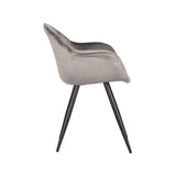 LABEL51 Eetkamerstoel Forli - Grijs - Fluweel van LABEL51 – Luxe comfort op maat van PureWonen. Vraag naar de beste prijs.