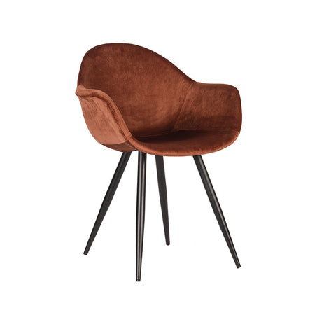 LABEL51 Eetkamerstoel Forli - Rust - Fluweel van LABEL51 – Luxe comfort op maat van PureWonen. Vraag naar de beste prijs.