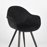 LABEL51 Eetkamerstoel Forli - Zwart - Fluweel van LABEL51 – Luxe comfort op maat van PureWonen. Vraag naar de beste prijs.
