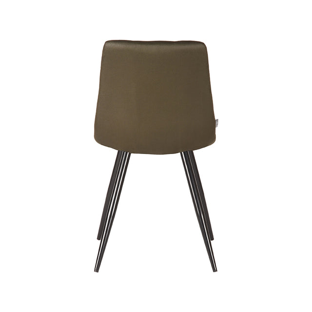 LABEL51 Eetkamerstoel Jay - Army green - Microfiber van LABEL51 – Luxe comfort op maat van PureWonen. Vraag naar de beste prijs.