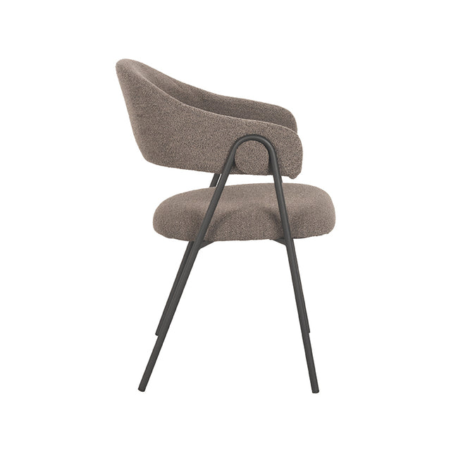 LABEL51 Eetkamerstoel Lowen - Bruin - Boucle van LABEL51 – Luxe comfort op maat van PureWonen. Vraag naar de beste prijs.