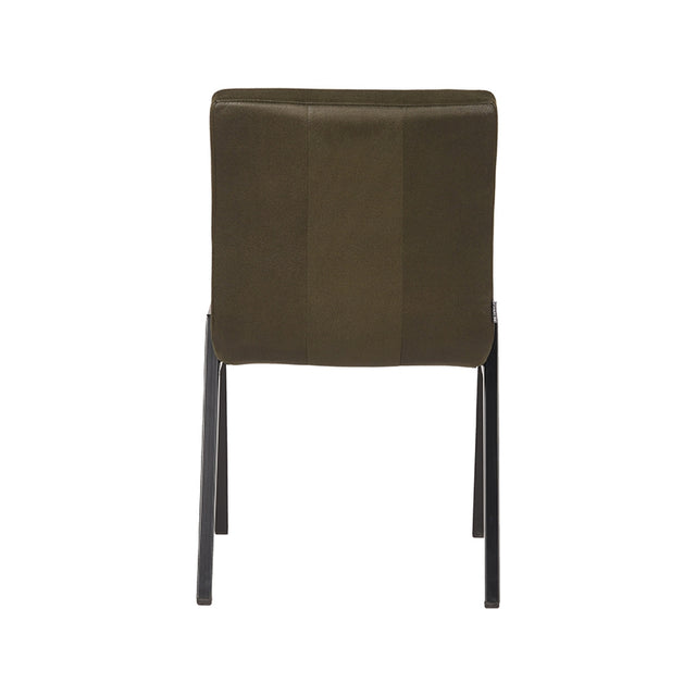LABEL51 Eetkamerstoel Matz - Army green - Microfiber van LABEL51 – Luxe comfort op maat van PureWonen. Vraag naar de beste prijs.