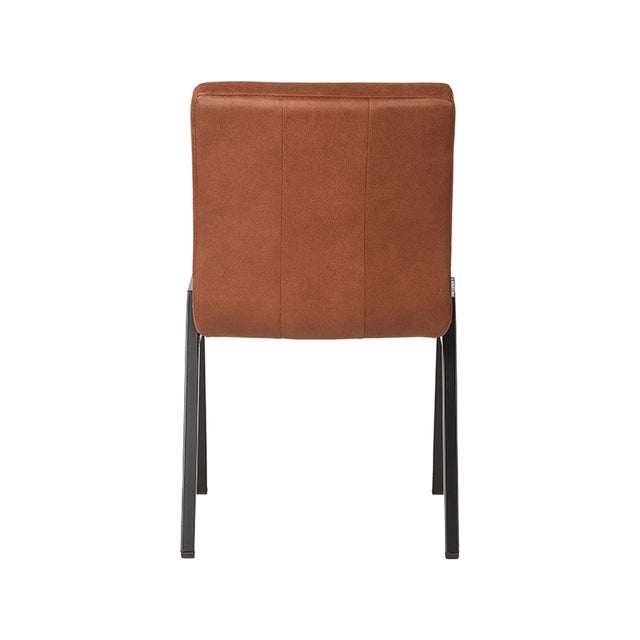 LABEL51 Eetkamerstoel Matz - Cognac - Microfiber van LABEL51 – Luxe comfort op maat van PureWonen. Vraag naar de beste prijs.