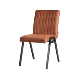 LABEL51 Eetkamerstoel Matz - Cognac - Microfiber van LABEL51 – Luxe comfort op maat van PureWonen. Vraag naar de beste prijs.